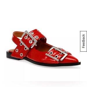 STEVE MADDEN - GRAYA Red Buckled Women's Shoes
